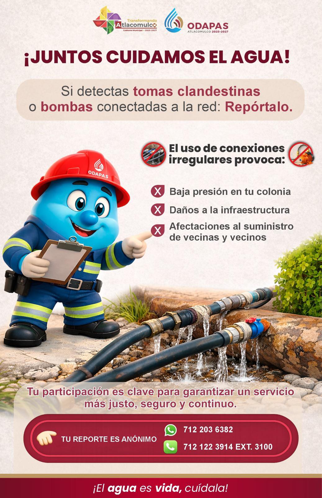 ¡ Juntos cuidamos el agua !